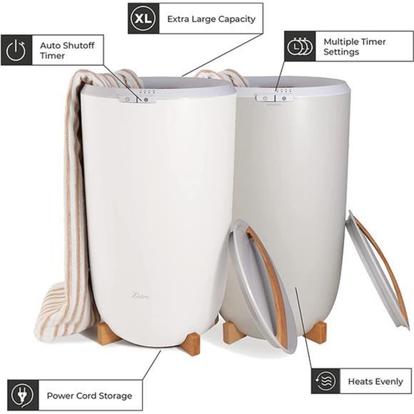 Large Hot Towel Warmer Bucket Timer Electric Towel Warmer for Bathroom Auto-Shut - Picture 6 of 6